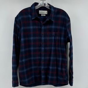 Abercrombie & Fitch Soft Flannel Short Blue and Red Plaid Men’s sz Small